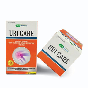 Viên uống Uri Care giúp giảm acid uric, hỗ trợ điều trị gout (Hộp 30 viên)