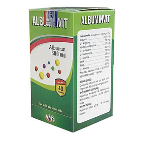 Albuminvit - Viên uống bổ sung Albumin, hỗ trợ sức khỏe và tăng cường miễn dịch (60 viên)