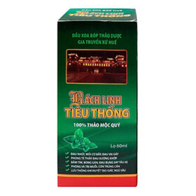 Dầu xoa bóp thảo dược Bách gia tiêu thống Xanh - Giảm đau nhức cơ xương khớp