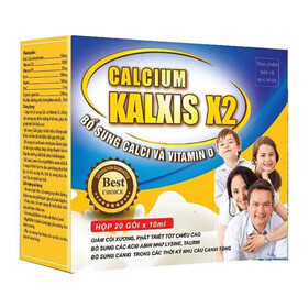 Calcium Kalxis X2 – Bổ sung canxi, giúp bé ăn ngon và phát triển chiều cao (20 gói x 10ml)