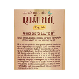Dầu gội dược liệu Nguyên Xuân Vàng dưỡng tóc, ngừa rụng tóc 450ml
Dầu gội dược liệu Nguyên Xuân Vàng dưỡng tóc, ngừa rụng tóc 450ml