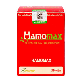 Viên uống Hamomax - Hỗ trợ hạ mỡ máu, bền thành mạch (30 viên)