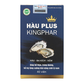 Hàu Plus Kingphar bổ thận, tráng dương, tăng cường sinh lý nam (Hộp 40 viên)