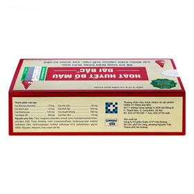 Hoạt Huyết Bổ Máu Đại Bắc – Cải thiện tuần hoàn máu, giảm đau đầu, mất ngủHoạt Huyết Bổ Máu Đại Bắc – Cải thiện tuần hoàn máu, giảm đau đầu, mất ngủ