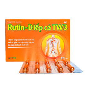 Viên uống Rutin Diếp cá TW3 Nam Thái Dương hỗ trợ giảm suy giãn tĩnh mạch và tiêu trĩ (30 viên)