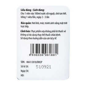Viên sủi Oresol Pluz - Bù nước và điện giải (Tuýp 10 viên)
