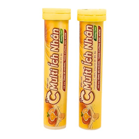 Viên sủi Vitamin C Multi Ích Nhân (hương cam) tăng cường sức đề kháng (Tuýp 16 viên)