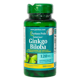 Viên uống Ginkgo Biloba 120mg Puritan’s Pride – Hỗ trợ lưu thông máu não, tăng cường trí nhớ