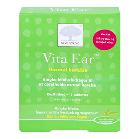 Viên uống Vita Ear New Nordic – Giảm ù tai, tăng cường thính lực, hỗ trợ tuần hoàn máu (15 viên)