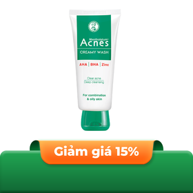 Kem rửa mặt Acnes Creamy Wash hỗ trợ ngăn ngừa mụn (100g)