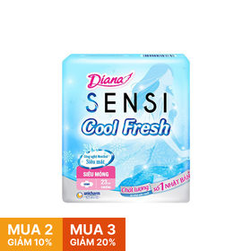 Băng vệ sinh Diana Sensi Cool Fresh 23cm Unicharm siêu mỏng cánh (8 miếng)