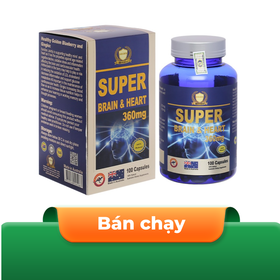 Thực phẩm bảo vệ sức khỏe Super Brain & Heart 360mg (100 Viên)