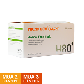 Khẩu Trang Y Tế Trung Sơn Care 03 Lớp Trắng (50 Cái)
