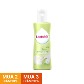 Dung dịch vệ sinh phụ nữ Lactacyd Odor Fresh giúp làm sạch vùng kín, cho ngày dài tươi mát (150ml)