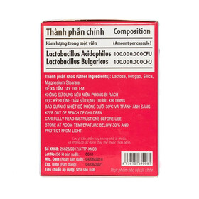 Viên uống Biolacto Robinson Pharma USA bổ sung lợi khuẩn giúp cân bằng hệ vi sinh đường ruột (100 viên)