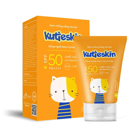 Kem chống nắng Kutieskin SPF 50+ giúp bảo vệ da bé khỏi tia UVA, UVB và ô nhiễm