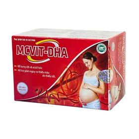 Thực phẩm bảo vệ sức khoẻ MCVIT-DHA bổ sung sắt và acid Folic (6 vỉ x 10 viên)