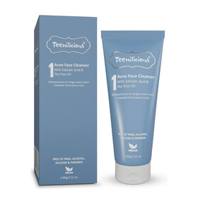 Sữa rửa mặt Teenilicious Acne Face Cleanser giảm mụn đầu trắng, đầu đen phù hợp mọi loại da (60g)