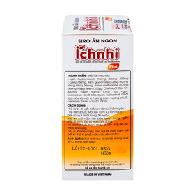 Siro Ích Nhi Plus giúp trẻ ăn ngon, tăng cường hấp thu dưỡng chất (100ml)