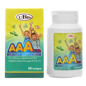 UBB AAA Kids – Viên uống bổ não cho trẻ em, hỗ trợ phát triển trí não (60 viên)