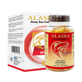 Viên nang mềm Alaska Deep Sea Fish Oil Omega-3 Nuhealth bổ sung EPA, DHA, giúp tăng thị lực (100 viên)