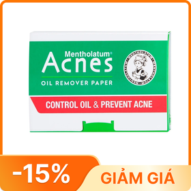 Giấy thấm dầu Acnes giúp kiểm soát nhờn, ngăn ngừa mụn (100 tờ)