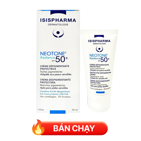 Kem chống nắng Isis Neotone Radiance Spf 50+ giúp trắng da, mờ vết nám, chống nắng (30ml)