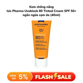 Kem chống nắng Isis Pharma Uveblock 80 Tinted Cream SPF 50+ ngăn ngừa sạm da (40ml)