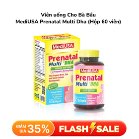 Viên uống Cho Bà Bầu MediUSA Prenatal Multi Dha (Hộp 60 viên)