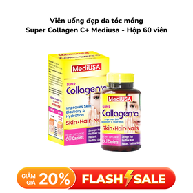 Viên uống đẹp da tóc móng Super Collagen C+ Mediusa - Hộp 60 viên