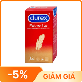 Bao cao su Durex Fetherlite vừa vặn, độ bảo vệ cao (12 cái)