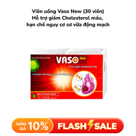 Thực phẩm bảo vệ sức khỏe Vaso New hỗ trợ tăng cường sức khỏe tim mạch (30 viên)