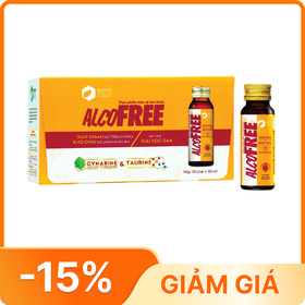 Dung dịch Alcofree giảm các triệu chứng khó chịu do uống rượu bia (10 chai x 50ml)