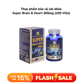 Thực phẩm bảo vệ sức khỏe Super Brain & Heart 360mg (100 Viên)