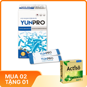Men vi sinh Yunpro 2g DHG Pharma cân bằng hệ vi sinh đường ruột, giảm rối loạn tiêu hóa (20 gói)