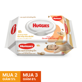 Khăn ướt Huggies Có Mùi 72 x12