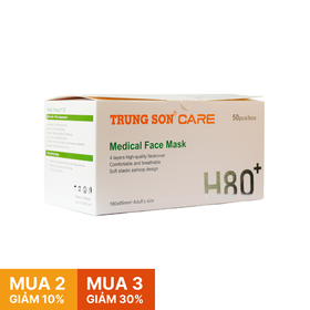 Khẩu Trang Y Tế Trung Sơn Care 03 Lớp Trắng (50 Cái)