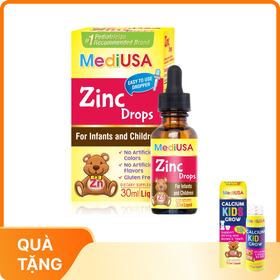 Thực phẩm bảo vệ sức khỏe MediUSA Zinc Drops giúp trẻ ăn ngon, nâng cao đề kháng (30ml)