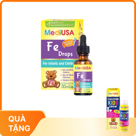 Thực phẩm bảo vệ sức khỏe MediUSA Fe Drops bô sung sắt cho cơ thể (30ml)