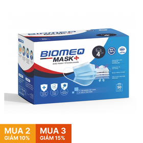 Khẩu trang y tế kháng khuẩn 4 lớp xanh BIOMEQ MASK+
Khẩu trang y tế kháng khuẩn 4 lớp xanh BIOMEQ MASK+