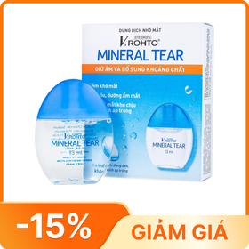 Dung dịch nhỏ mắt V.Rohto Mineral Tear hỗ trợ dưỡng ẩm, bổ sung khoáng chất (13ml)