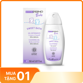 Sữa tắm gội cho bé DottorPrimo Baby Sweet Bath làm sạch nhẹ nhàng và cung cấp độ ẩm cho tóc và da bé (150ml)