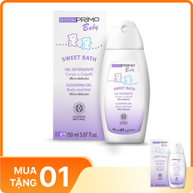 Sữa tắm gội cho bé DottorPrimo Baby Sweet Bath làm sạch nhẹ nhàng và cung cấp độ ẩm cho tóc và da bé (150ml)