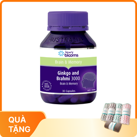 Viên uống Ginkgo And Brahmi 3000 Henry Blooms hỗ trợ hoạt huyết (Hộp 30 viên)