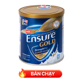 Sữa bột Ensure Gold StrengthPro Abbott hương vani tăng cường sức khỏe khối cơ, tăng miễn dịch (380g)
