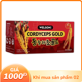 Thực phẩm bổ sung Nước uống Đông Trùng Hạ Thảo - Welson Cordyceps Gold - Hộp 10 Chai (75ml)