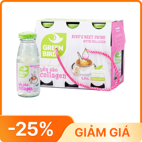 Nước Yến Sào Green Bird Collagen (Hộp 06 chai)