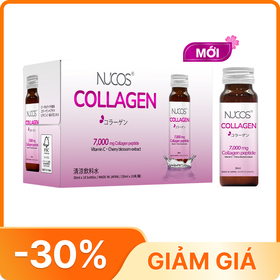 Nucos Collagen 7000 - Nước Uống Collagen Thủy Phân Chống Lão Hóa, Trắng Da (10 chai x Hộp)