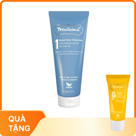 Sữa rửa mặt Teenilicious Acne Face Cleanser giảm mụn đầu trắng, đầu đen phù hợp mọi loại da (60g)