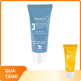 Teenilicious Acne Face Gel hỗ trợ trị mụn, ngừa mụn tái phát cho da dầu và da nhạy cảm (Tuýp 30g)